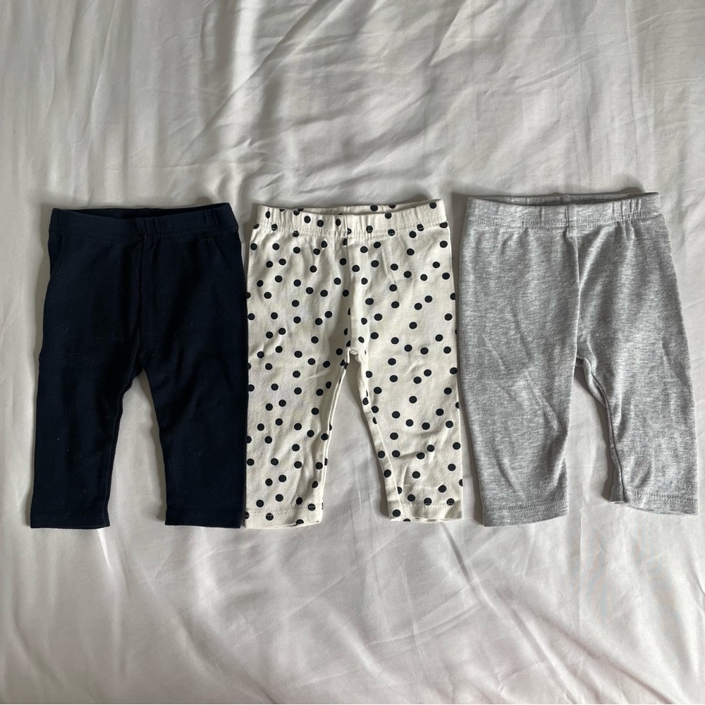 0-3M Baby Leggings Bundle | 3 Piece | ONESIES BRAND